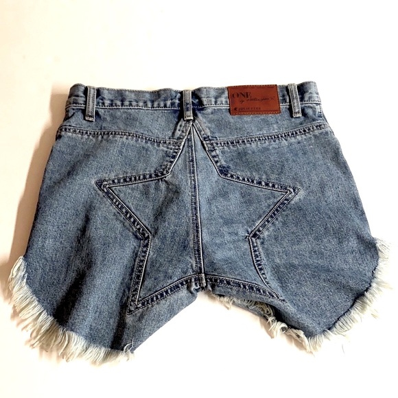 OneTeaspoon Juliettes high waist Coastal Cowgirl curved hem.Size 26 - Picture 2 of 15